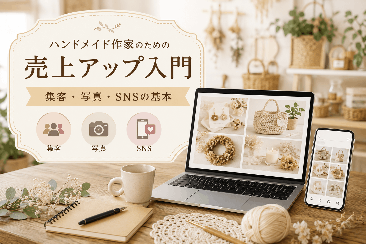 ハンドメイド作家のための売上アップ入門｜集客・写真・SNSの基本