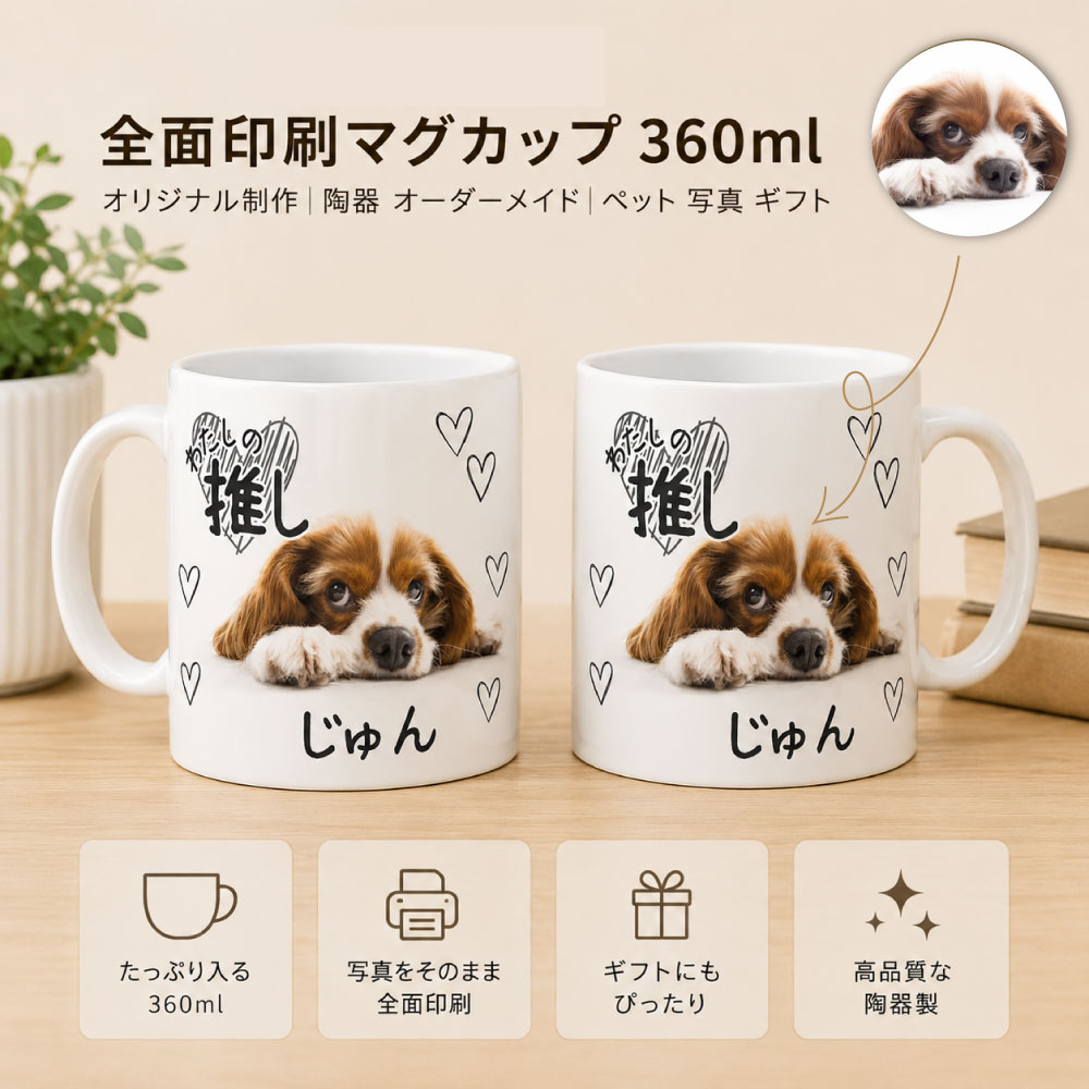 うちの子ギフト】愛犬の写真で作るオリジナルマグカップ 〜特別な日の