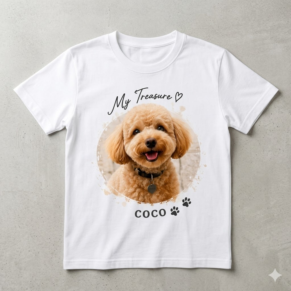 うちの子オーダー】愛犬の写真で作る！オリジナル・ハイクオリティーT